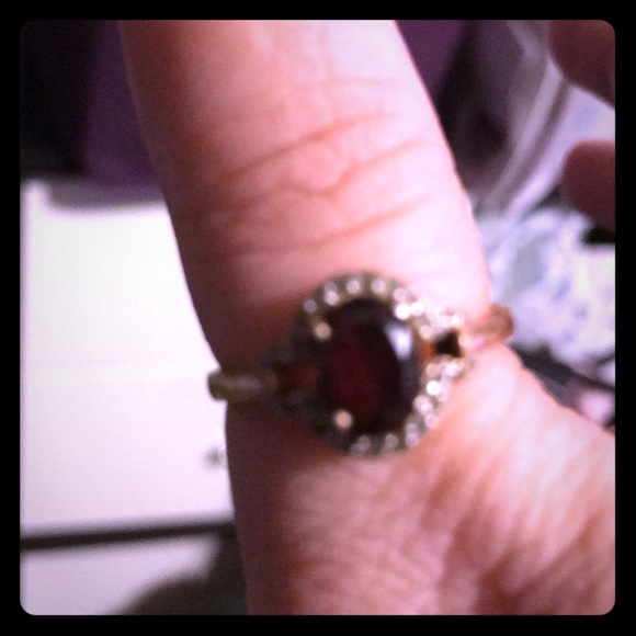 14k Rose Gold Stackable Stackable [Ring Type]. SKU  Ruby with rose gold ban size 9